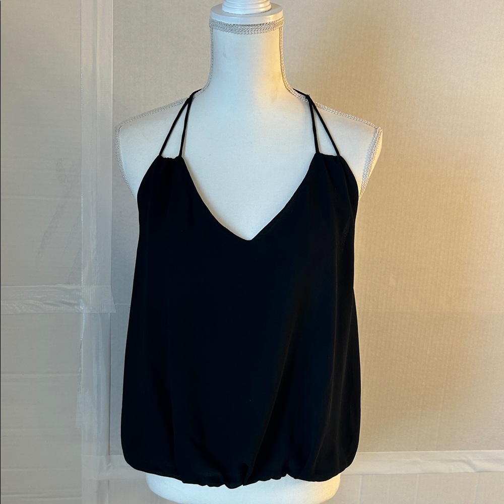 Naked Zebra Women’s Racerback Strappy Black Lined Cami. Sz L